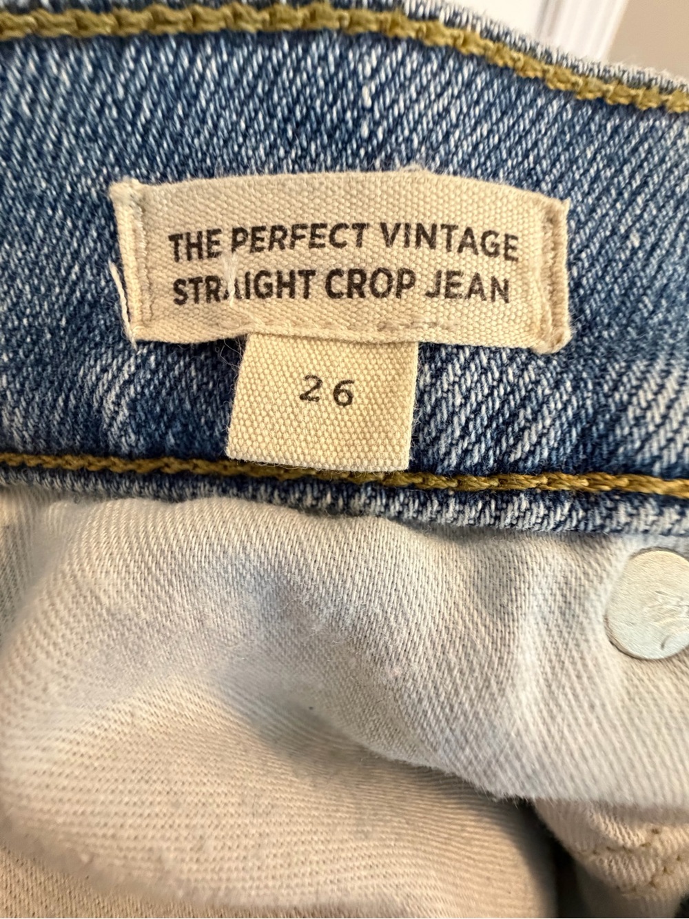Madewell The Perfect Vintage Straight Crop Jeans Size 26 - Picture 5 of 9